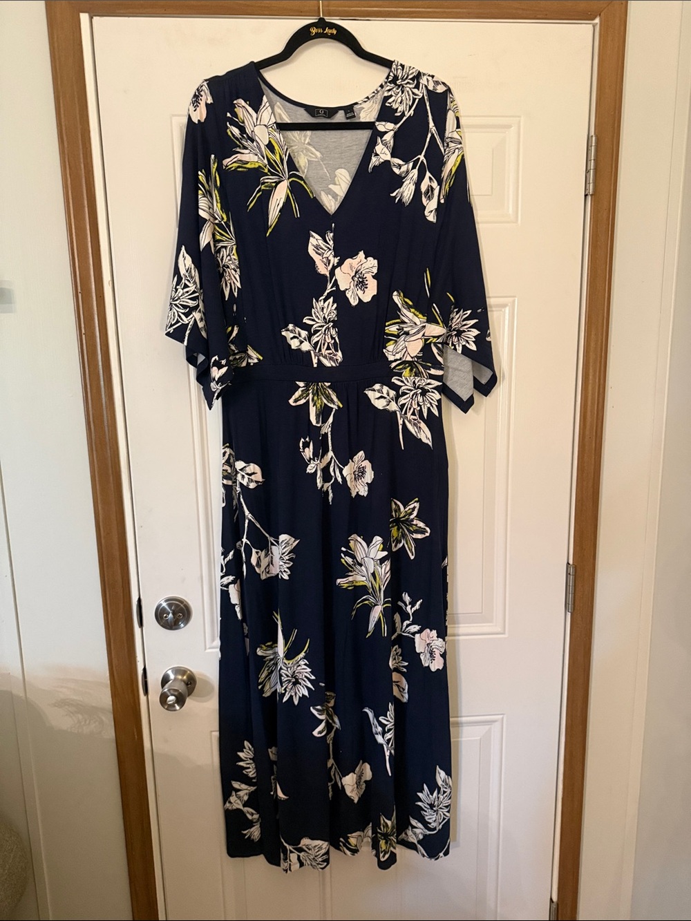 G by Giuliana Navy Floral Maxi Dress